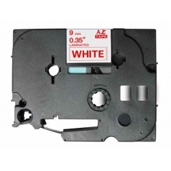 Laminated Tape Brother TZe-222 Red / White compatible