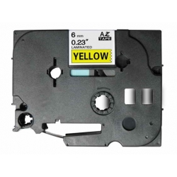 Laminated Tape Brother TZe-611 Black / Yellow compatible