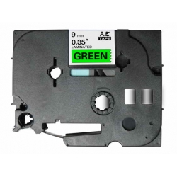 Laminated Tape Brother TZe-721 Black / Green compatible