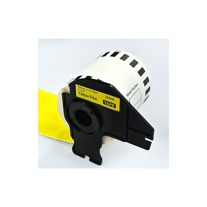 Removable Continuous Thermal Paper Tape Brother DK22606 Yellow compatible - DK-22606