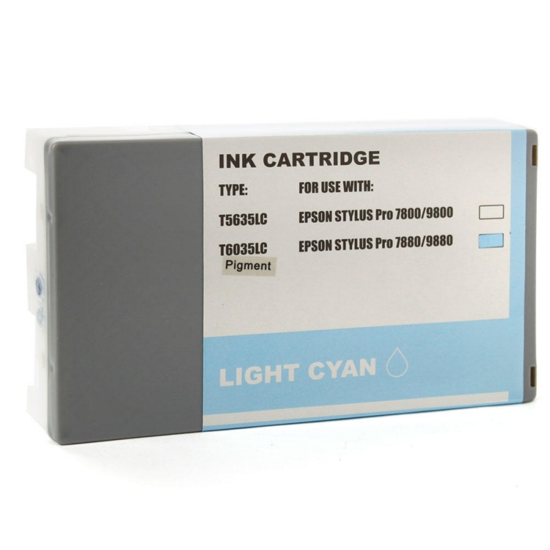 Ink cartridge Epson T603500 Light Cyan compatible - C13T603500 - Pigment Ink