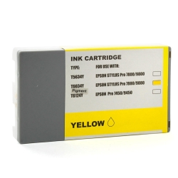 Ink cartridge Epson T603400 Yellow compatible - C13T603400 - Pigment Ink
