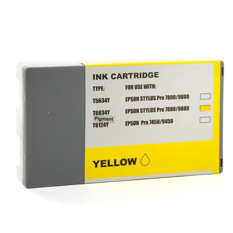 Ink cartridge Epson T603400 Yellow compatible - C13T603400 - Tinta Pigmentada