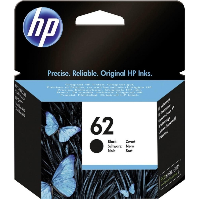 Ink cartridge HP 62 Black Original - C2P04AE
