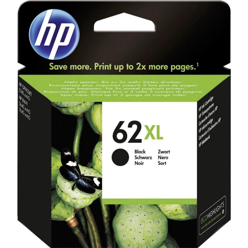 Ink cartridge HP 62XL Black Original - C2P05AE