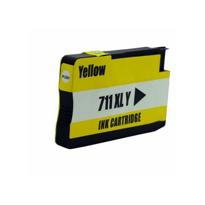 Ink cartridge HP 711 Yellow compatible CHIP V4 / V5 - LATEST VERSION - CZ132A