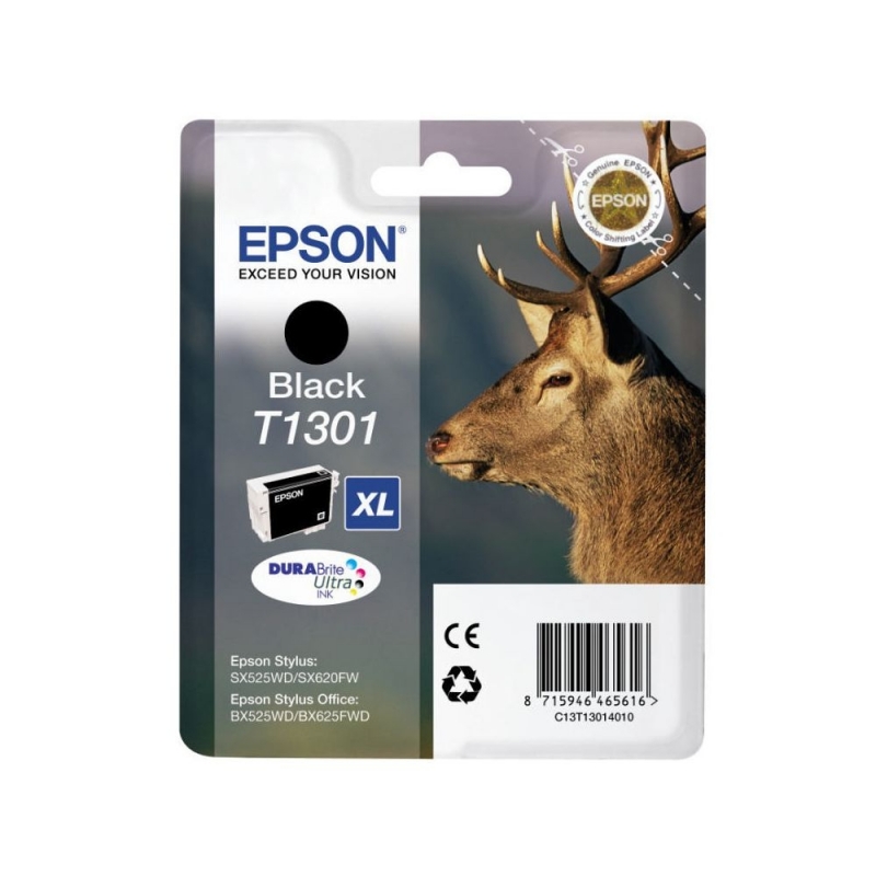 Ink cartridge Epson T1301 Black Original - C13T13014010