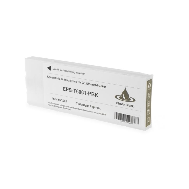 Ink cartridge Epson T606100 Black Photo compatible - C13T606100 - Tinta Pigmentada