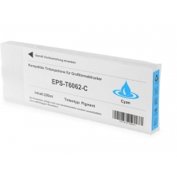 Ink cartridge Epson T606200 Cyan compatible - C13T606200 - Pigment Ink