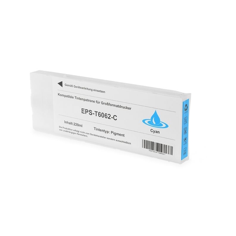 Ink cartridge Epson T606200 Cyan compatible - C13T606200 - Pigment Ink