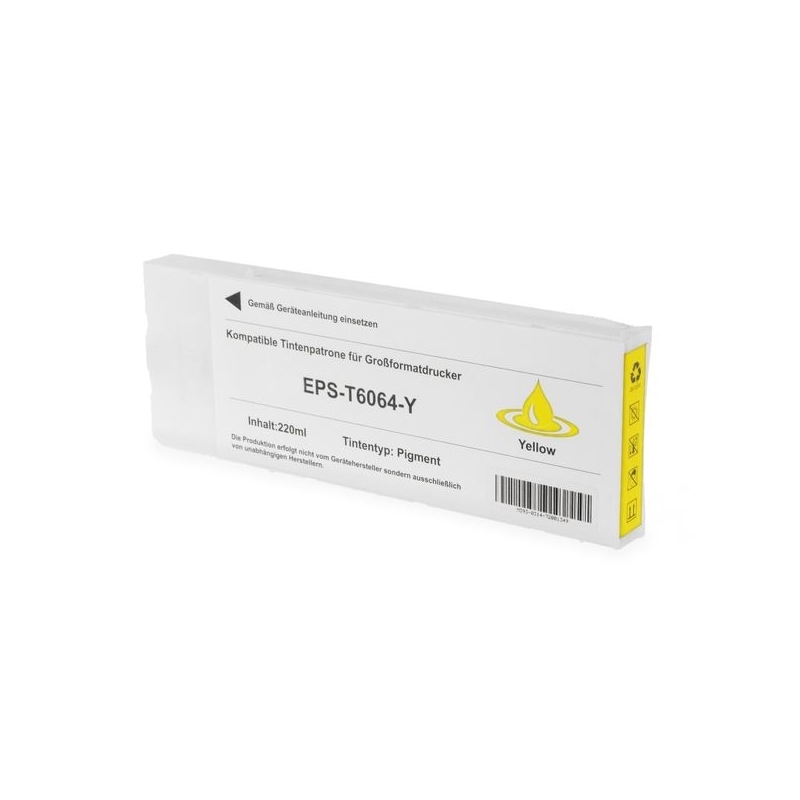 Ink cartridge Epson T606400 Yellow compatible - C13T606400 - Pigment Ink