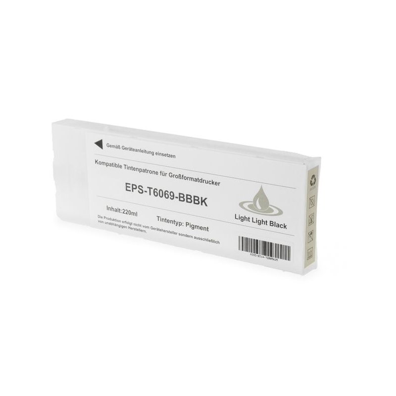 Ink cartridge Epson T606900 Light Grey compatible - C13T606900 - Pigment Ink