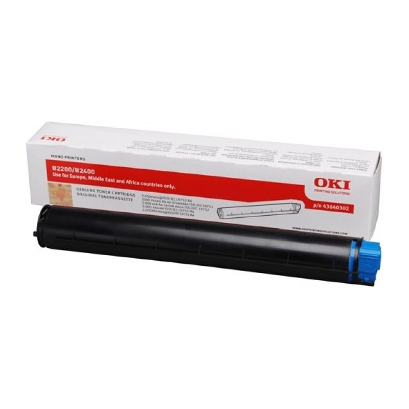 Toner OKI B2000 / B2200 / B2400 Black Original - 43640302