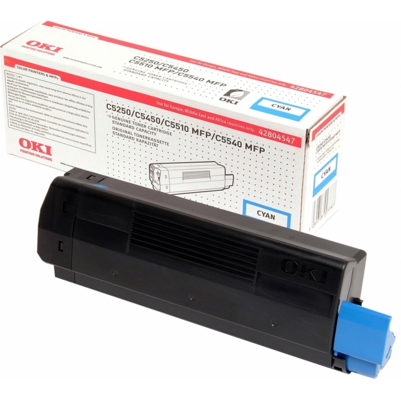 Toner OKI C5250 / C5450 / C5510MFP / C5540MFP Cyan Original - 42804547 - Discontinued