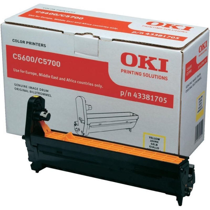 Image Drum OKI C5600 / C5700 Yellow Original - 43381705