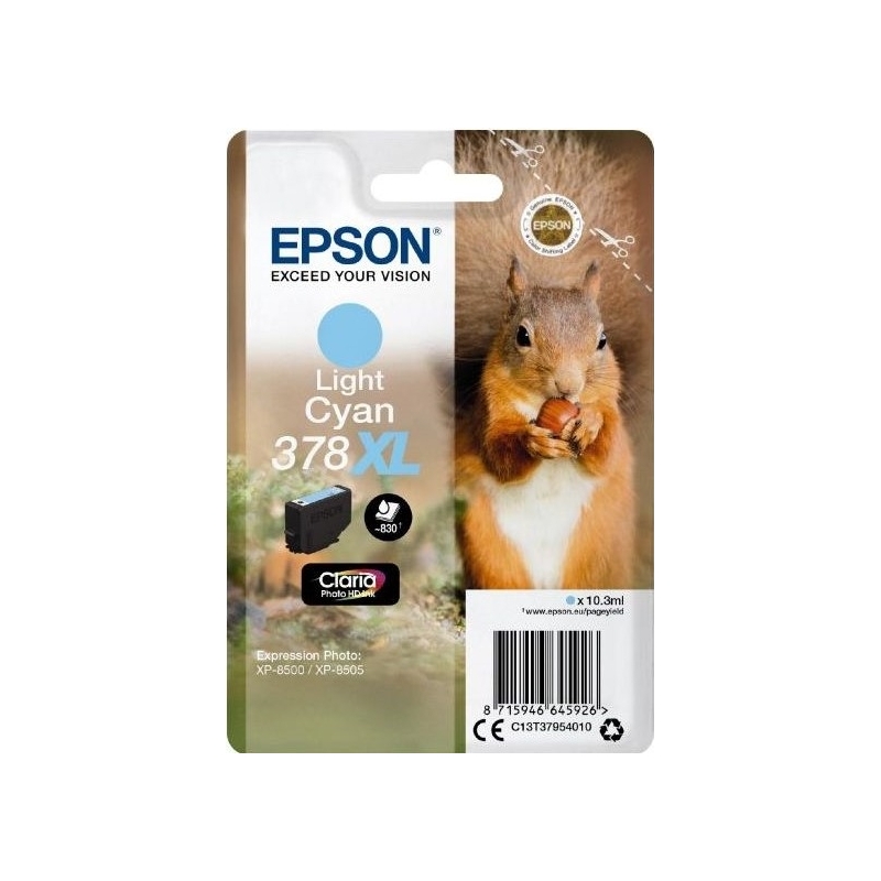 Ink cartridge Epson T3795 (378XL) Cyan Claro Original - C13T37954010