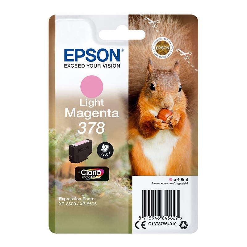 Ink cartridge Epson T3786 (378) Light Magenta Original - C13T37864010