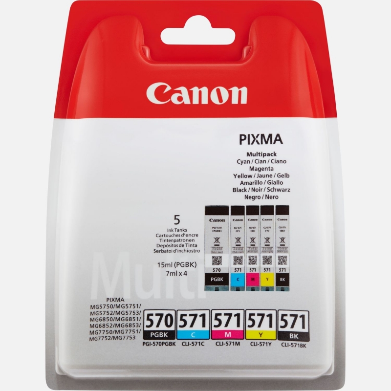 Ink cartridges Canon PGI-570 / CLI-571 Multipack Original - 5 Colours - 0372C004