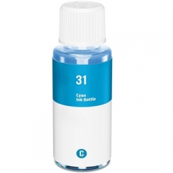 Refill Ink cartridge HP 31 Cyan compatible - 1VU26AE