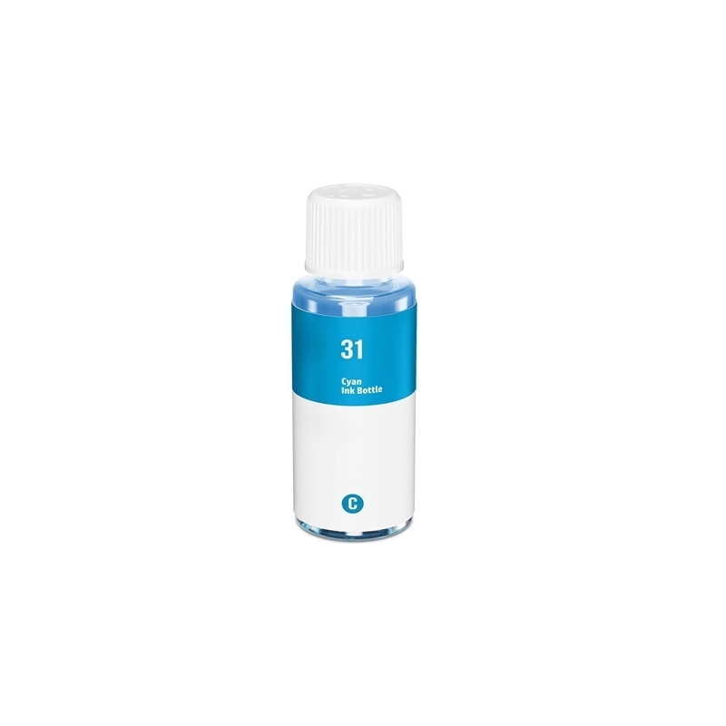 Refill Ink cartridge HP 31 Cyan compatible - 1VU26AE
