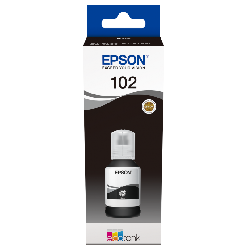 Recarga Cartucho de tinta Epson 102 Negro Original - C13T03R140