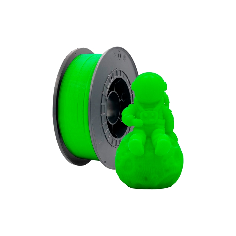 Filamento 3D PLA - Diametro 1.75mm - Bobina 1kg - Color Verde Fluoresc