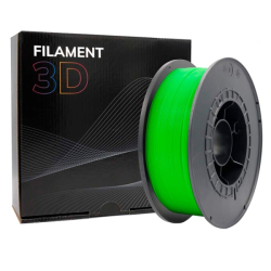 Filamento 3D PLA - Diametro 1.75mm - Bobina 1kg - Color Verde Fluoresc