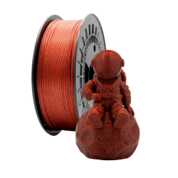 Filamento 3D PLA GLITTER - Diâmetro 1.75mm - Bobina 1kg - Cor Vermelho