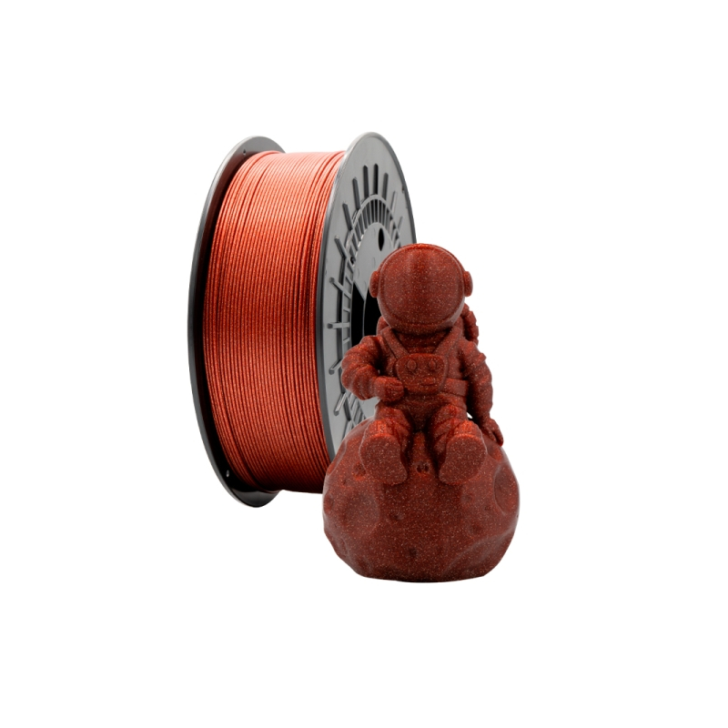 Filamento 3D PLA GLITTER - Diâmetro 1.75mm - Bobina 1kg - Cor Vermelho