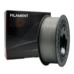 Filamento 3D PLA GLITTER - Diâmetro 1.75mm - Bobina 1kg - Cor Prateado