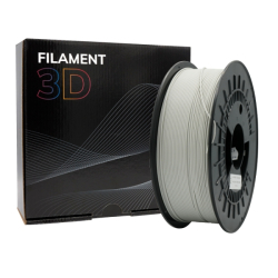 Filamento 3D PLA - Diâmetro 1.75mm - Bobina 1kg - Cor Cinzento Claro