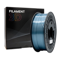 Filamento 3D PLA SILK - Diâmetro 1.75mm - Bobina 1kg - Cor Prateado