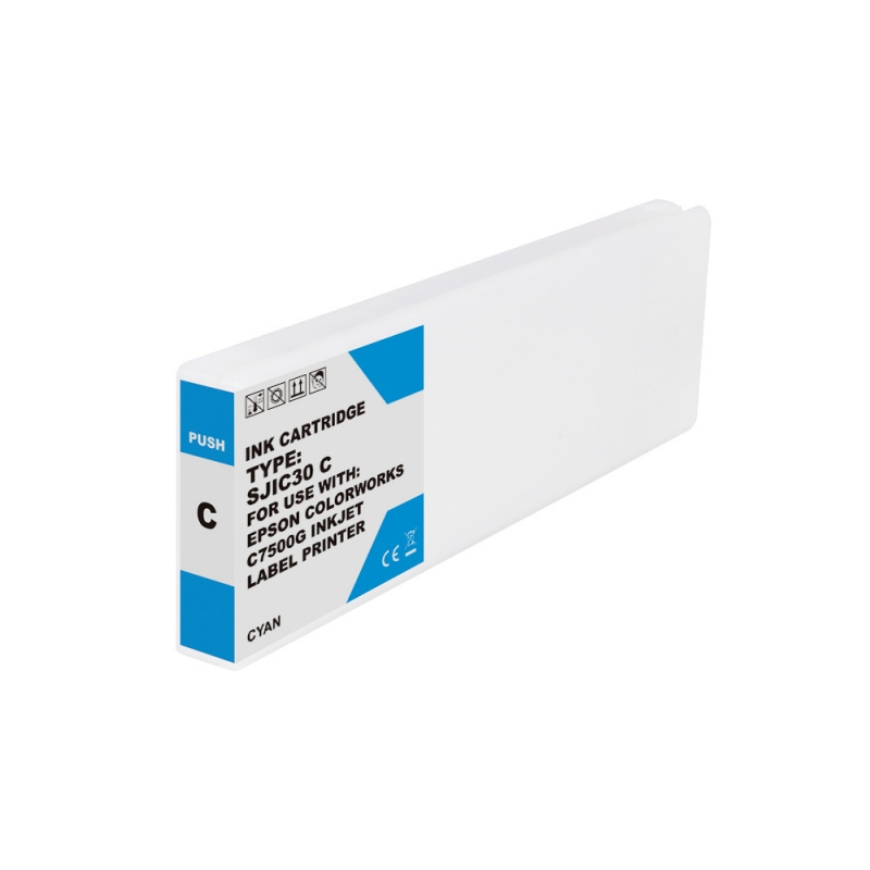 Tinteiro Epson SJIC30P Azul Compatível - C33S020640 - Tinta Pigmentada