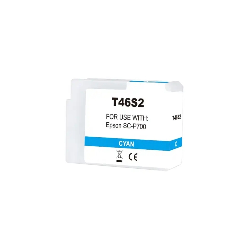 Tinteiro Epson T46S2 Azul Compatível - C13T46S200 - Tinta Pigmentada