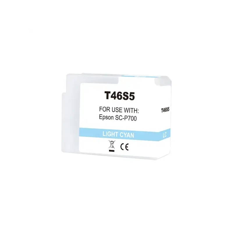 Tinteiro Epson T46S5 Azul Claro Compatível - C13T46S500 - Tinta Pigmen