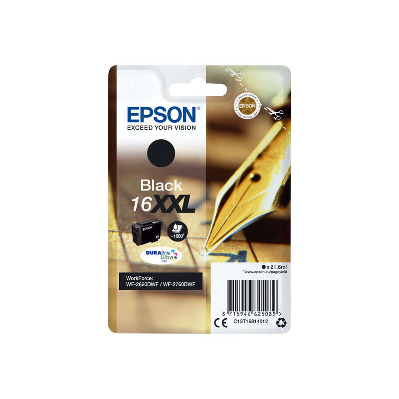Tinteiro Epson T1681 (16XXL) Preto Original - C13T16814012
