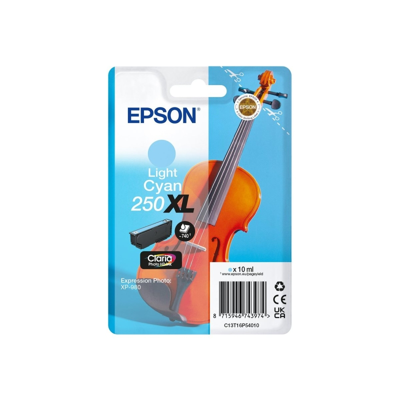 Cartucho de tinta Epson T16P5 (250XL) Cian Claro Original - C13T16P54010