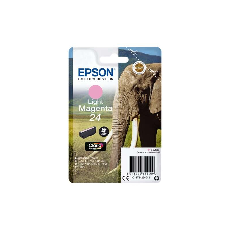 Ink cartridge Epson T2426 (24) Light Magenta Original - C13T24264012