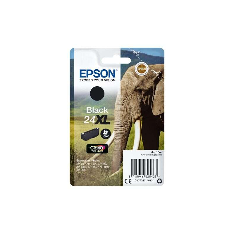 Cartucho de tinta Epson T2431 (24XL) Negro Original - C13T24314012