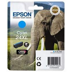 Cartucho de tinta Epson T2432 (24XL) Cian Original - C13T24324012