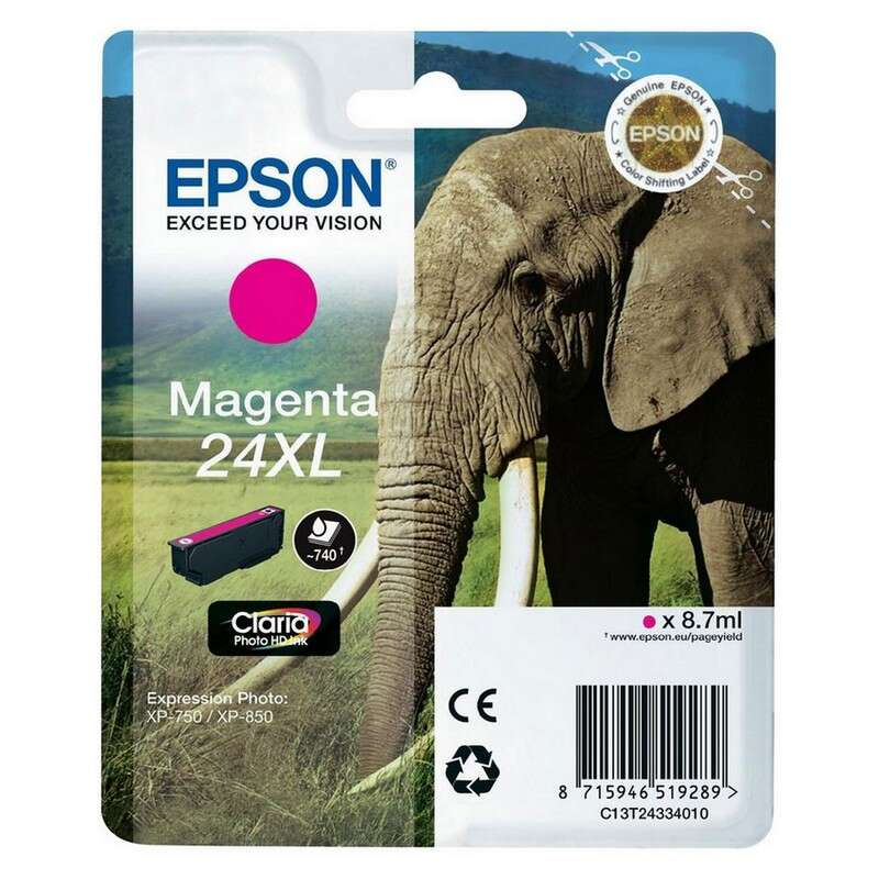 Cartucho de tinta Epson T2433 (24XL) Magenta Original - C13T24334012