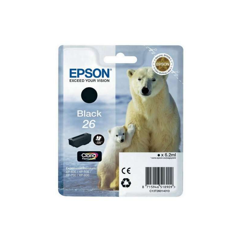 Tinteiro Epson T2601 (26) Preto Original - C13T26014012