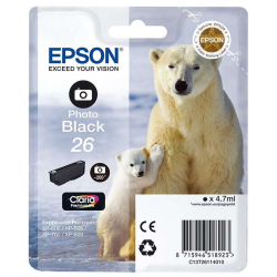 Cartucho de tinta Epson T2611 (26) Negro Photo Original - C13T26114012