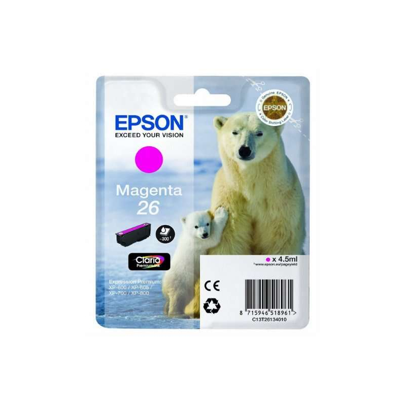 Cartucho de tinta Epson T2613 (26) Magenta Original - C13T26134012
