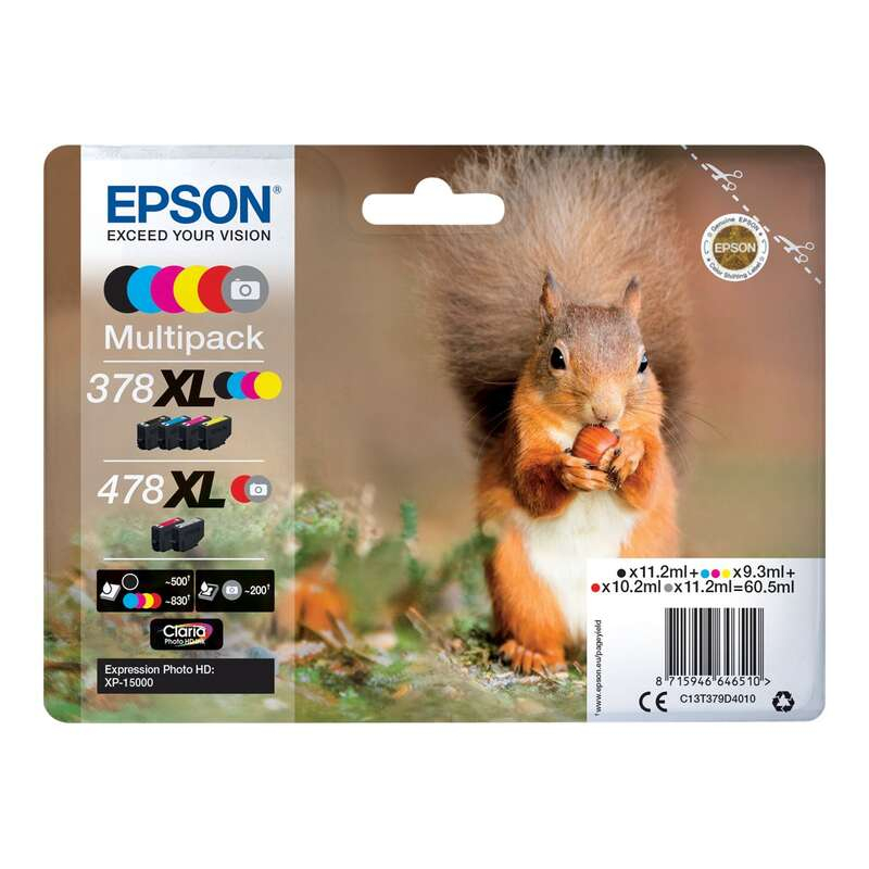 Ink cartridges Epson 378XL / 478XL Multipack Original - C13T379D4010