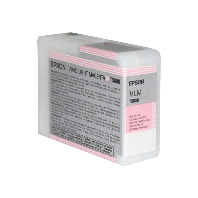 Tinteiro Epson T580B Magenta Claro Vívido Original - C13T580B00