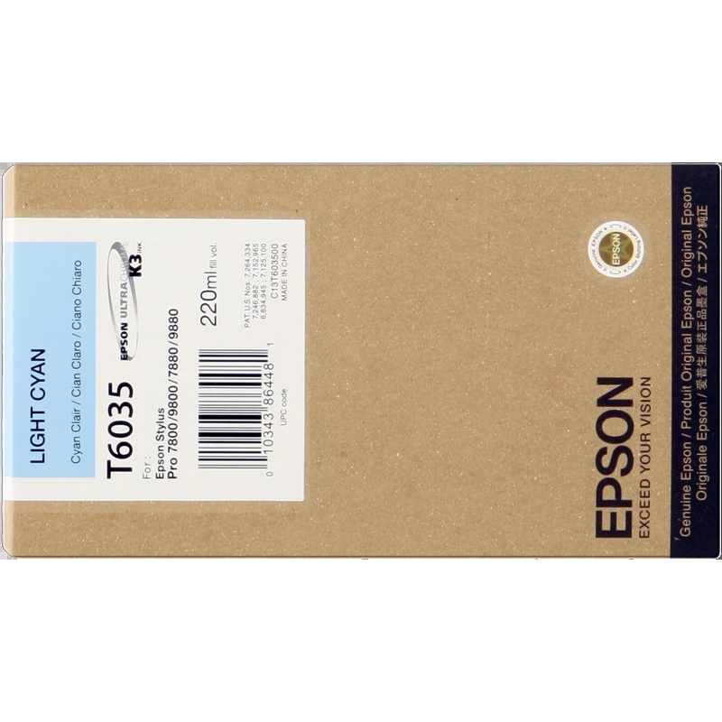 Ink cartridge Epson T6035 Light Cyan Original - C13T603500
