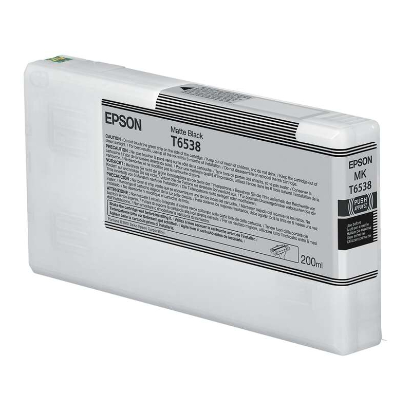 Cartucho de tinta Epson T6538 Negro Mate Original - C13T653800