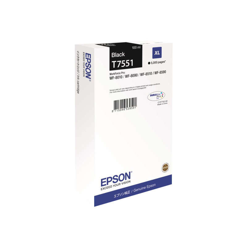 Cartucho de tinta Epson T7551 Negro Original - C13T755140 / C13T75514N