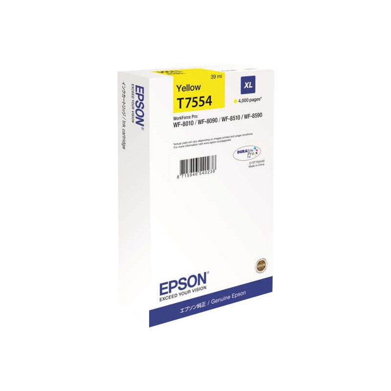 Tinteiro Epson T7554 Amarelo Original - C13T755440 / C13T75544N